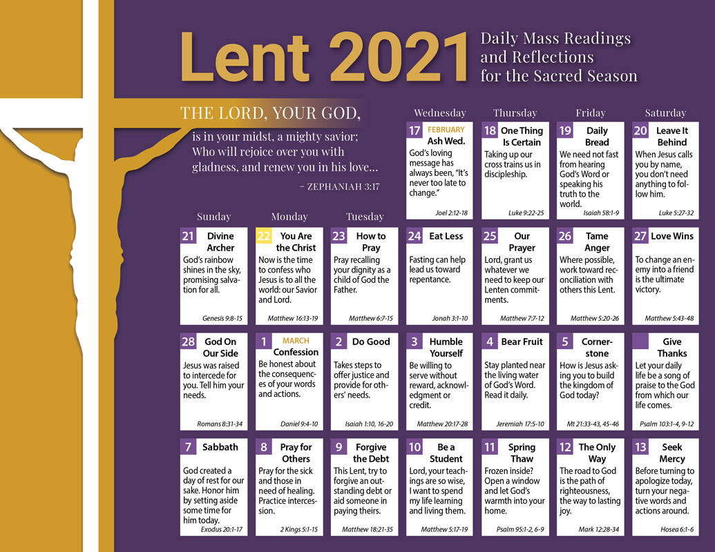 Lent And Holy Week 2021 Calendar St Jude The Apostle Parish - Gambaran