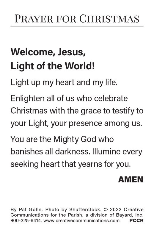 Christmas Prayer Card - Jpg file