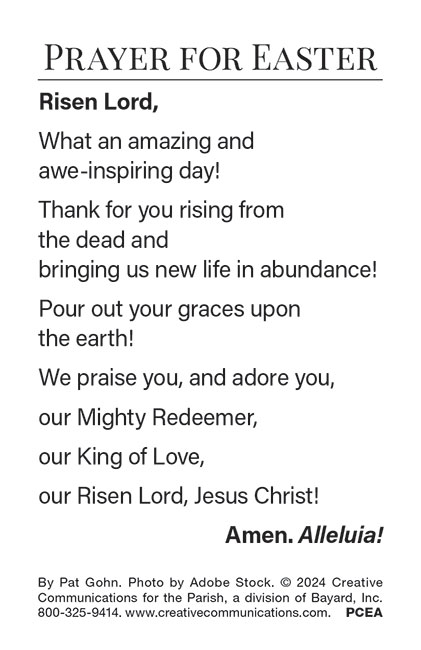 Easter Prayer Card - Mark 16:6 (Set of 50) - Jpg file