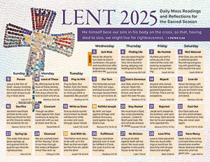 Daily Lent 2025 Calendar (Set of 50)