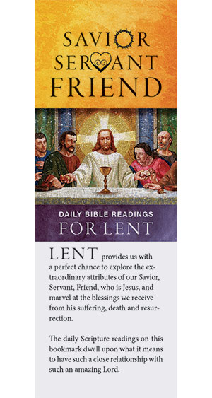 Savior, Servant, Friend Biblical Bookmark for Lent (Set of 50)