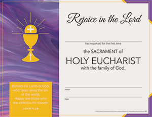 First Communion Certificate