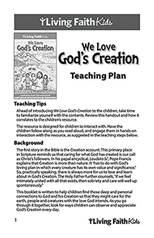 We Love God's Creation Teacher Guide