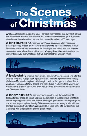 The Scenes of Christmas Bulletin Insert (Set of 50)