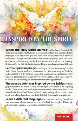 Inspired by the Spirit Pentecost Bulleting Insert (Set of 50)