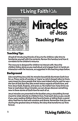 Miracles of Jesus Teacher Guide