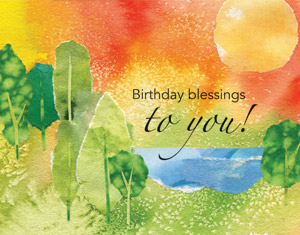 Birthday Wishes to You Parish Occasion Card - Imprinted