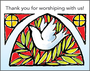 Thank You For Worshipping With Us Imprinted