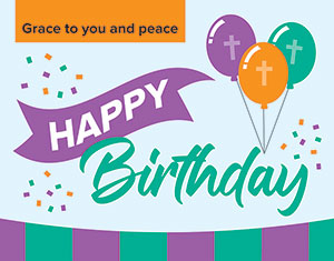 Happy Birthday: Grace to you and Peace - Birthday Card