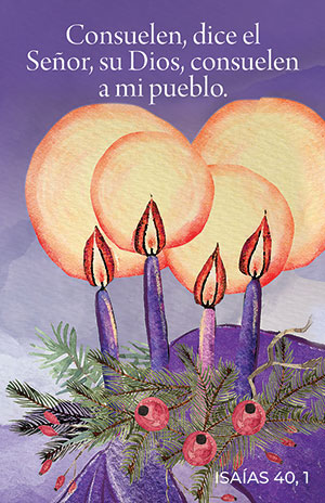 Comfort Them Says the Lord Advent Spanish Prayer Card (Set of 50)