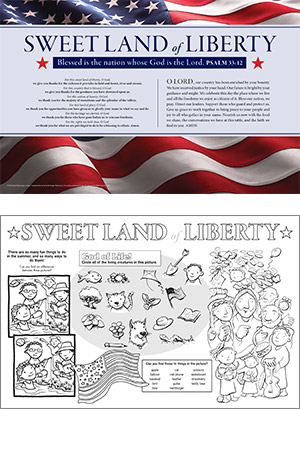 Sweet Land of Liberty Patriotic Placemat (Set of 50)