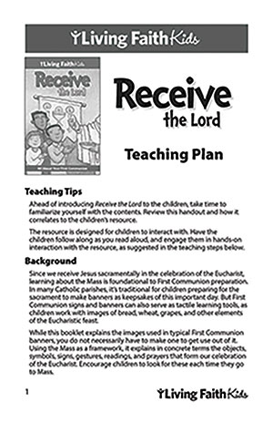 Receive the Lord Teacher Guide