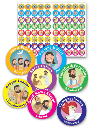 Good Virtues Sticker Sheet (Set of 12 - 480 Stickers)