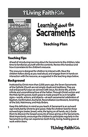 Learning about the Sacraments Teacher Guide