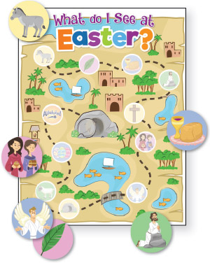 What Do I See At Easter? Activity Sheet with Stickers (Set of 12)