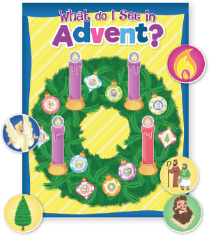 What Do I See At Advent? Activity Sheet with Stickers (Set of 12)