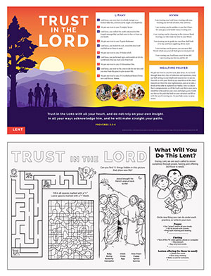 Trust in the Lord Lent Placemat (Set of 50)