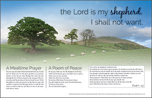 The Lord is my Shepard Funeral Placemat (Set of 50)